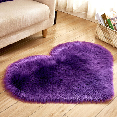

JPGIF Wool Imitation Sheepskin Rugs Faux Fur Non Slip Bedroom Shaggy Carpet Mats