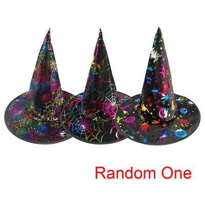 

Halloween Home Party Adult Womens Black Witch Hat For Costume Halloween Party Accessory Hat Props