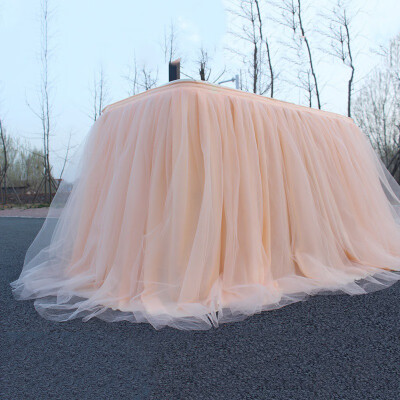 

Multi colors table skirt Tutu tulle fabric for wedding party Table decoration textile for home tablecloths accessories hot 2019