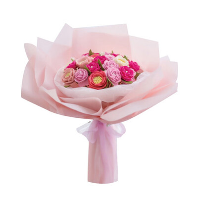 

Non-Woven Bedroom Decoration Artificial Flower Bouquet Crafts Handmade Felt Gift Decoration For Living Room Bedroom