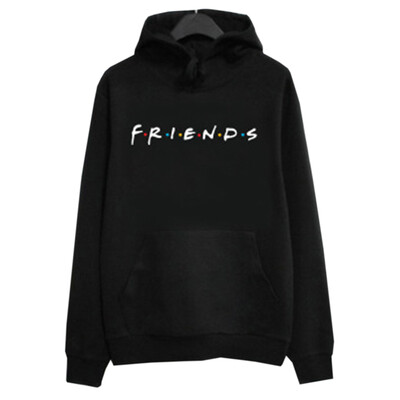 

New Women Fashion Hooded Hoodies Casual Printed Letter Friends Long Sleeve Hoody Sweatshirts