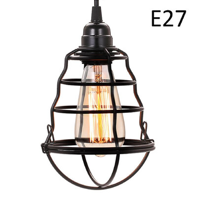 

Industrial Mini Pendant Light Vintage Hanging Cage Ceiling Lights Adjustable Pendant Lamp for Kitchen Dining Room Bars no bulb