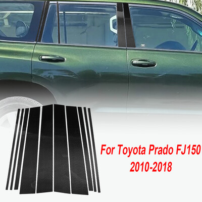 

Black Door Pillar Sticker Set Fit For Toyota Land Cruiser 150 Prado LC150 FJ150