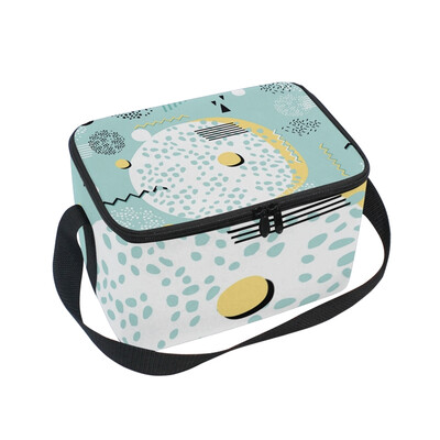 

Lunch Box Insulated Lunch Bag Large Cooler Abstract In The Blue Background Tote Bagfor Kids Men Women