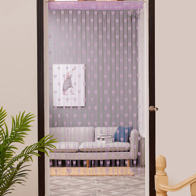 

Gobestart 50x200cm Love Heart String Curtain Window Door Divider Sheer Curtain Valance