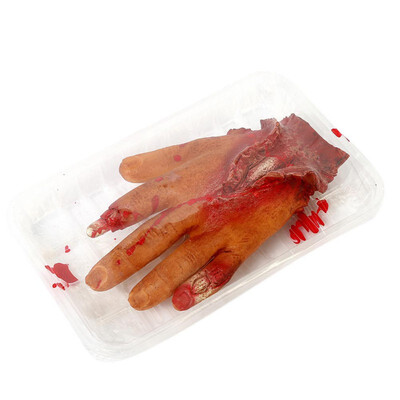 

Halloween Horror Bloody Hand Props Party Decoration Scary Fake Hand Finger Leg Foot Brain Halloween Haunted House Supplies