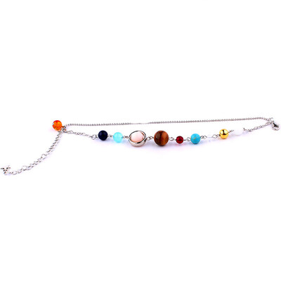 

Handmade Universe Bracelet Solar System Eight Planets Bracelet Guardian Star Natural Stone Bracelets Bangles for Women Girl Gift