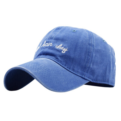 

Baseball Cap Retro Style Washed Denim Strapback Hat Headwear Outdoor Sports Wear with Adjustable Back Closure