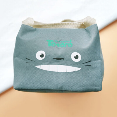 

My Neighbor Totoro Portable Waterproof Oxford Cloth Thick Breakfast Bag Navy