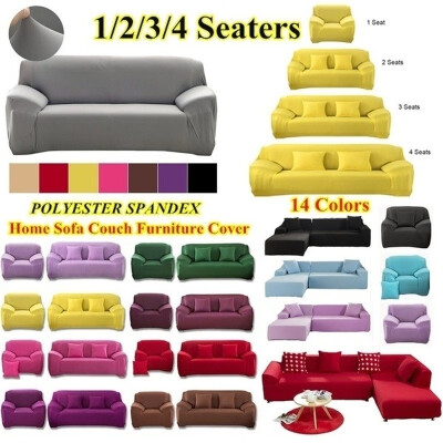 

1234 Seater Sofa Couch Slipcover Stretch Covers Elastic Fabric Settee Protector Fit