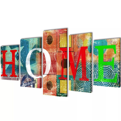 

Canvas Wall Print Set Colorful Home Design 39" x 20