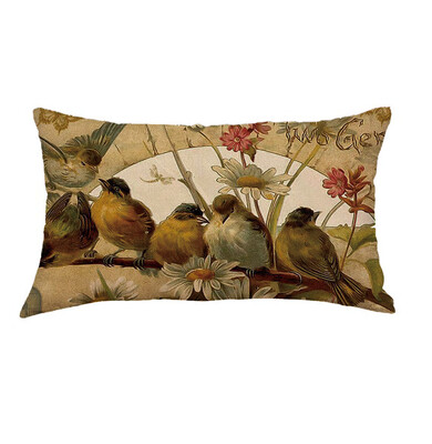 

〖Follure〗Geometric Pattern Linen Hug Pillowcase Sofa Cushion Cover Home Decoration