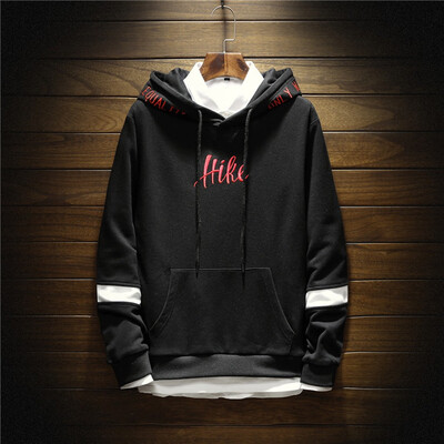 

Toponeto Mens New Style Fashion Cap And Long Sleeve Guard Simple Letters Printed Jacke