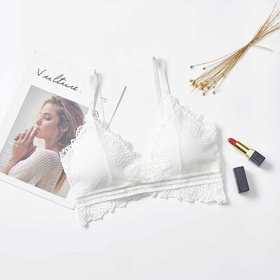 

Sexy Bra Women Bralette Lace Jacquard Wrapped Chest Lingerie Solid Color Lingerie Wire Free Bralet