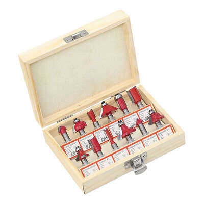 

12pcs1 Set 8mm Shank Milling Cutter Router Bit Set Woodworking Alloy Mill Wood Cutting Tools