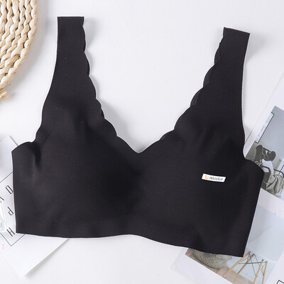 

Fashion New Seamless Autumn And Winter Without Feeling Solid Color Modal No Steel Ring Gentle Bra