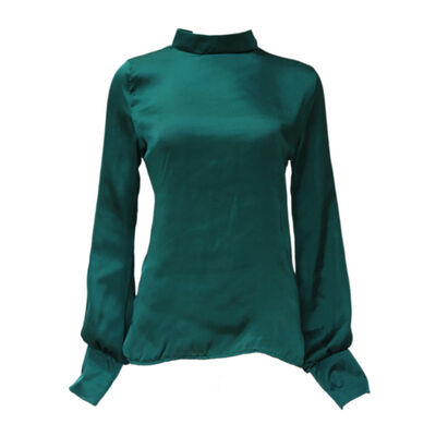 

Autumn Women Turtleneck Cold Shoulder Chiffon Pullover Jumper Tops Blouse Casual Streetwear