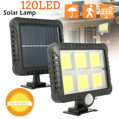 

120 LED COB Solar Wall Light PIR Motion Sensor Outdoor Path Yard Waterproof Lamp Security Night Lighting for Garden