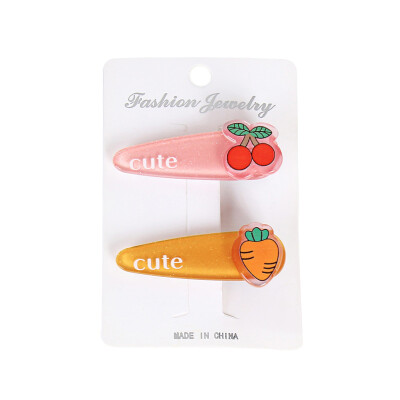 

Girls Hair Clips Cute Fruit Design Hair Pin Set Children Princess Hair Accessories