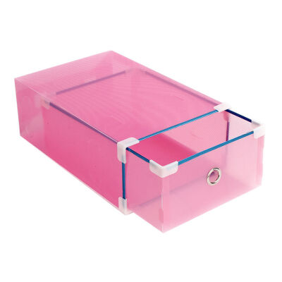 

Plastic Clear Drawer Shoe Rack Household Stackable Home Shoe s Box Space Saving Foldable Storage Container Colorful