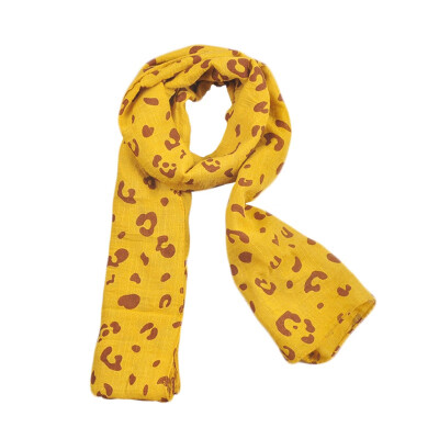 

Autumn Winter Casual Fashion Baby Girl Leopard Scarf Childrens Warm Neckerchief