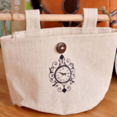 

Wardrobe Fabric Wall Hanging Storage Bag Nostalgic Cotton And Linen Storage Bag