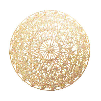 

Hollow mat Gold Stamp Placemat Hexagonal Star PVC Placemat Geometric Pattern Placemat