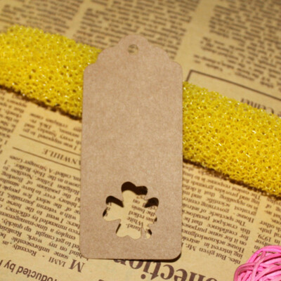 

100Pcs Christmas Tree DIY Kraft Paper Tags White Brown Rectangle Label Luggage Wedding Note Blank Price Hang Tag Kraft Gift HOT