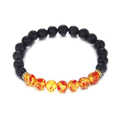 

Ambers Lava Stone Natural Stone Bead Bracelet Chakra Stone Jewelry Women Men Gift Yoga Stretch Bracelet