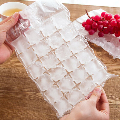 

10pcsPack Disposable Ice-Making Bags Ice Cube Tray Mold Ice Mould Summer DIY Drinking Tool 24pcs Ice Cubes