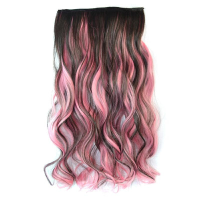 

High Temperature Fiber Curly Fake Hair Synthetic Clip in Hair Extensions Full Head Clip in Synthetic Hair for Women