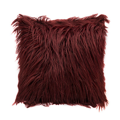 

Manmade Fur Fashion Soft Fur Square Throw Pillow Cases Home Soft Waist Cushion Case Pillow Cover 2018 New Year Decorative