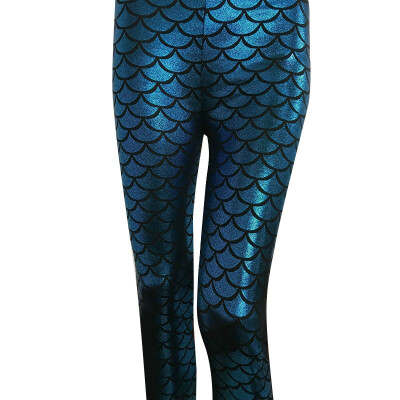 

Women Mermaid Leggings Glitter Printed Legging Sexy Silm Fit Legings High Waist Elastic Women Pants