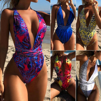 

New Women One-Piece Swimsuit Beachwear Swimwear Push-up Monokini Bikini Bathing