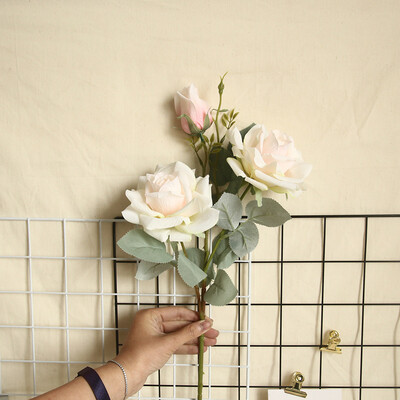 

Gobestart Artificial Fake Roses Flannel Flower Bridal Bouquet Wedding Party Home Decor