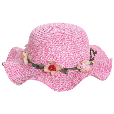 

Womens Sun Hat Handmade Straw Wreath Hat UPF 50 Protection Anti-UV for Fashion Summer Shade Cap Beach Hat 5 colours