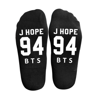 

KPOP BTS Bangtan Boys Cotton Mid-tube Socks Boys&Girls Striped Printed Sports Socks ARMY Hot Gift