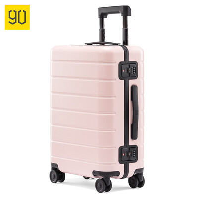 

90 points light frame suitcase large capacity light&silent universal wheel password lock boarding trolley case 24 inch cherry powder