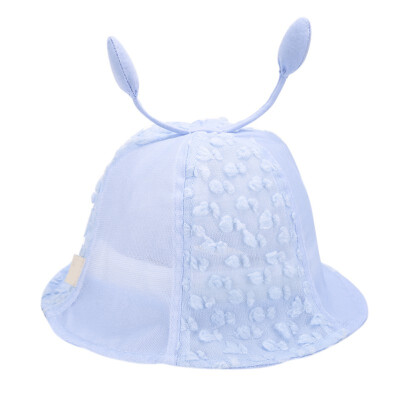 

Summer Baby Boys Girls Net Cap Basin Cap Furry Dot Printed Design Mesh Caps Reversible Sun Headwear