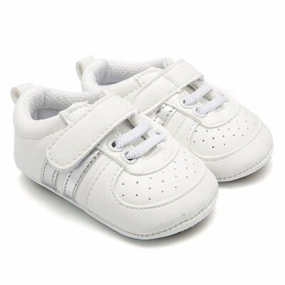 

2019 New Baby Toddler Shoes Newborn Baby Boys Girls Stripe PU Soft Bottom First Walker Shoes Anti-slip Infant Shoes