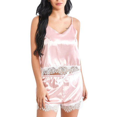 

Sexy Pajamas New Lingerie Sexy Lace Sling Bra Two-piece Sling Shorts Womens Pajamas Set