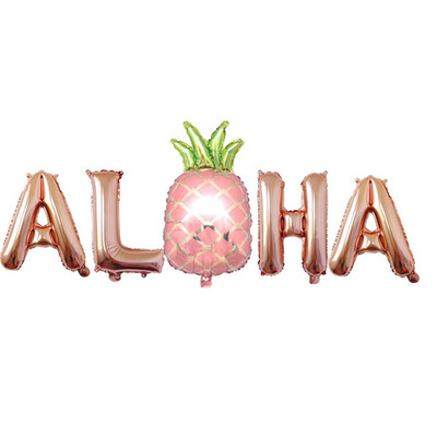 

Gobestart Balloons Party Decoration Luoem 1 set Aloha Hawaiian foil Ballons 16 Inch Metal