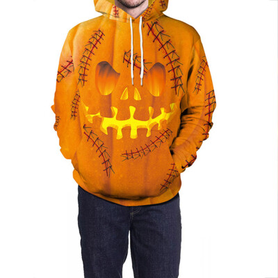 

Men Women New Fashion Halloween Pumpkin Skull 3D Print Hoodies Sweatshirt Casual Long Sleeve Cotton Sweatshirt Top