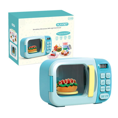 

Tailored Baby Role Playing Toy Electric Household Appliances Analog Microwave Toy Set