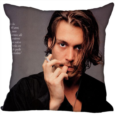 

Johnny Depp Pillow Case High Quality New Years Pillowcase Wedding Decorative Pillow Cover Gift For Children 35x35CM 35x35CM