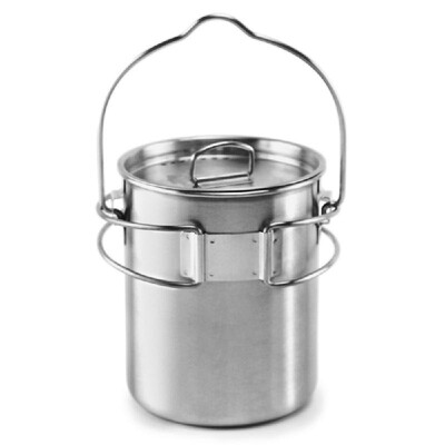 

Portable Outdoor Stainless Steel Camping Mug Water Cup with Foldable Handle