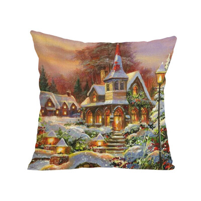 

Tailored Merry Christmas Pillow Cases Soft Sofa Cushion Cover Home Decor Pillow Core