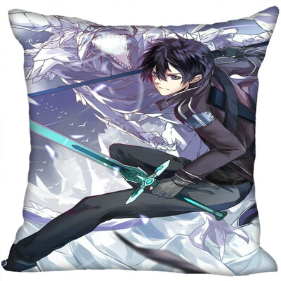 

Sword Art Online Pillow Cover Bedroom Home Office Decorative Pillowcase Square Zipper Pillow Cases Satin Fabric No Fade