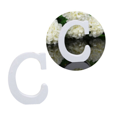 

Wooden Alphabet Letters White Wooden Wedding Supplies Photography Props Festival Party Decorative