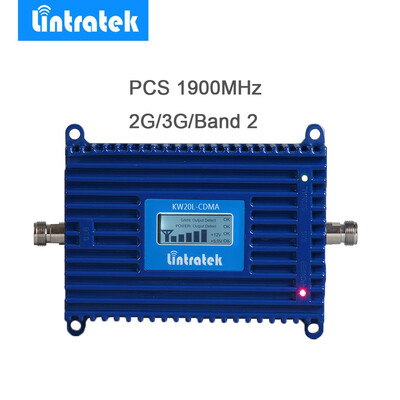 

Lintratek 2G 3G PCS 1900 4G LTE Band 2 Mobile Phone Signal Booster LCD Display 65dB Cellphone Cellular Amplifier Repeater30